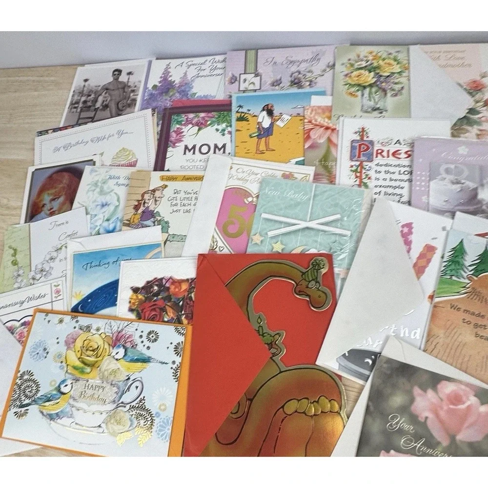 Mixed Lot 120+ Assorted Greeting/ Note Cards VTG-Modern‎ All Occasions Holidays